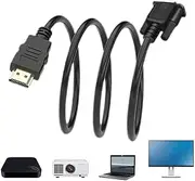 to VGA Cable - Full HD SVGA Lead Computer Monitor Cable with Ferrite Cores | Display Port to VGA Adapter Cable | Stable Transmission Electronics Accessories for Projector Laptop Desktop