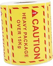 TOKIDNY 1 Roll Overweight Sticker Moving Warning Tape Warning Sticker Heavy Package Caution Stickers Moving Warning Labels Heavy Label Heavy Package Labels Copper Plate Stickers Yellow