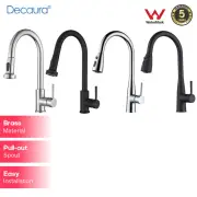 Decaura Kitchen Sink Mixer Tap Pull Out Faucet 2-Mode Sprayer Swivel Spout WELS