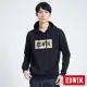 【EDWIN】男裝 沙漠迷彩長袖連帽T恤(黑色)