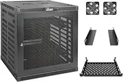 Tecmojo 12U Wall Mount Rack,12U Rack 23.6 Inch Depth,Hold Up to 176 Lbs,Enclosed Wall Mount Rack Kit for 19 Inch Network,Server and AV Gear,Mesh Door(Elite Collection)