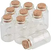 20ml Mini Glass Bottles with Cork Small Transparent Clear Tiny Empty Glass Vials Jars Cute Decorative Storage Bottles Cork Small Glass Bottle, DIY Decorative mini Glass Bottle(50,20ml)