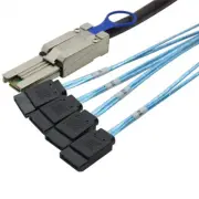 External Mini SAS 26pin (SFF-8088) Male to 4x 7Pin Sata Hard Disk Data Cable 1m