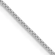 24 Inch 10K White Gold .9mm Box Chain