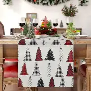 ROLOSI Xmas Trees Snowflakes Christmas Table Runner Christmas Decorations Win...