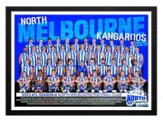 Framed 2025 North Melbourne Kangaroos AFL Football Poster - 45cm x 32cm x 3cm