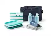 New Tupperware 16 Piece Arctic Picnic Set Complete Set for 4 People Blue