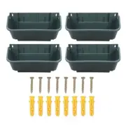 Pack Of 4 Decorative Wall Planter For Flowers, Herbs, And Vegetables Container