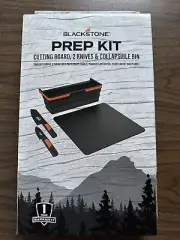 Blackstone Prep Kit 4 Piece - Includes Cutting Board, 2 Knives & Collapsible Bin