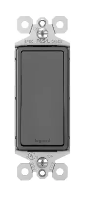 Legrand Radiant TM870BK 15 Amp Rocker Wall Switch, Single Pole Decorator Light S
