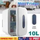 2 In 1 10L Mini Fridge Cooler & Warmer Portable Home Car Small Drinks Bar White