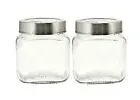 Cubikal Kitchen Container Glass Jar Set with Steel Cap, 500 ml Glass Grocery Con