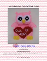Valentine's Day Owl Treat Holder-Plastic Canvas Pattern or Kit