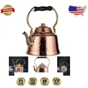 Elegant Hammered Copper Teapot - 1.6 QT, Handcrafted Beauty for Forever Use