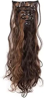 3-5 Days Delivery 7Pcs 16 Clips 24 inch Wavy Curly Full Head Clip in on Double Weft Hair Extensions