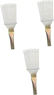 Kisangel 3pcs Horse Grooming Rake Sheep Grooming Tool Livestock Hair Brush Metal Horse Brush