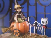 Bethany Lowe Halloween Skelly's Pumpkin Carriage Ride NEW TD9077