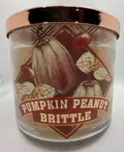 Bath & Body Works Pumpkin Peanut Brittle 3 Wick 14.5 Oz Candle