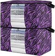 sanluoli 60L 2 Pack Under Bed Shoe Storage Organizer with Reinforced Handles, clear window Storage For Bedroom Closet
