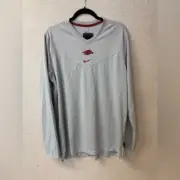 Nike Dri Fit Men Large Arkansas Razorbacks Gray New Longsleeve athletic shirt