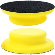 AUTOTOOLHOME Sanding Blocks 5 Inch Hook and Loop Sanding Block 2 PCS Round Hand Sanding Block for Wood Furniture Restoration Home Arts and Crafts