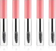 5 Pack 10ml Empty Mascara Tube with Brush Wand Mascara Tubes Empty for Castor Oil Refillable Eyelash Cream Container Premium Eyelash Cream Container Bottle with Leak Stoppers (pink)