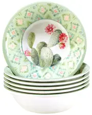 Certified International Desert Beauty Set of 6 Melamine All Purpose Bows