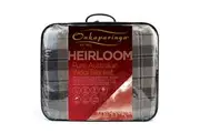Heirloom Aust Wool Blanket Check - Queen / King