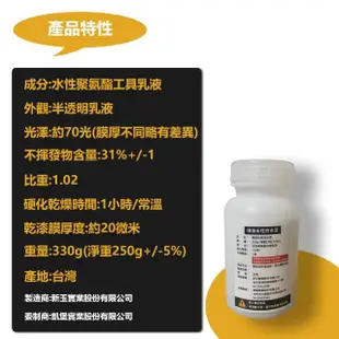 【凱堡】無毒環保防水漆(萬用家具快乾塗料/防潮/防霉/防水/保護漆)