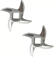 2PCS #22 Meat Grinder Blades Premium Stainless Steel Knifes 4 Blade Slicer