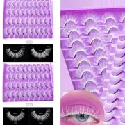 White Lashes Halloween White False Eyelashes Wispy Cosplay Makeup Eye Lashes