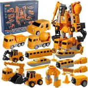 Magnetic Transform Engineering Car Assembled Toys with Storage Box