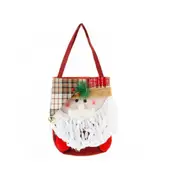Cute Christmas Candy Tote Bag Elk Snowman Santa Claus Pattern Gift Bag Party Favor Tote Bag navidad For Christmas Children Party