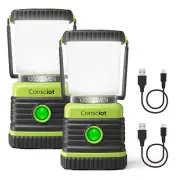 LED Camping Lantern Rechargeable, Consciot Camping Lights, 1000LM, 4 Light Modes