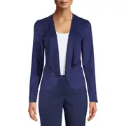 Anne Klein Drape Front Faux Suede Jacket