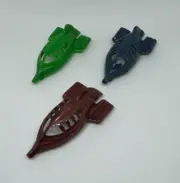 Vintage 1952 Flash Gordon Premier Solar Commando Set of 3 Spaceships MINT