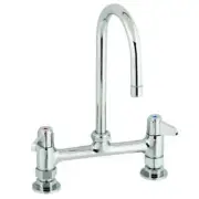 T&S Brass 5F-8DLS05A Equip 8" Deck Mount Faucet w/ 5-1/2" Swivel Gooseneck
