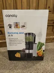 Canoly Cold Press Masticating Juicer JE-75 Extra Large 5.4" Feed 350W Easy Clean