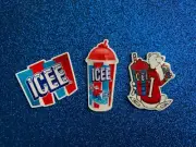 6pc. Icee, Planar Resin Flatback, Coke Cabochon, Soda Bow Center, Soft Drink