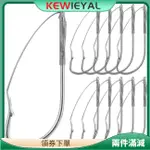 KEWIEY FISHING WACKY WORM HOOKS10 片無草釣魚鉤用於軟蠕蟲誘餌有 1/0# 2/0# 3