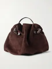 [NEOUS] NEOUS - Taurus Leather-trimmed Suede Tote Bag - Chocolate - One size One size Brown