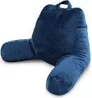 Reading Pillow with Shredded Memory Foam, Large Adult Backrest with Arms, Back S