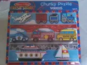 Melissa & Doug wooden puzzle Vehicles 'New'