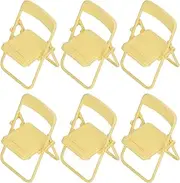 Cute Phone Holder, Office Decor Cell Phone Stand 30pcs Mini Chair Shape Cell Phone Stand Multi Function Candy Color Foldable Mobile Phone Holder 12x7cm for Desk Tablet Phone