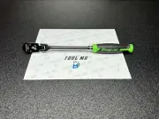 Snap-on Tools NEW 3/8" Drive GREEN HARD Grip Long Handle Flex Ratchet FHLFD100
