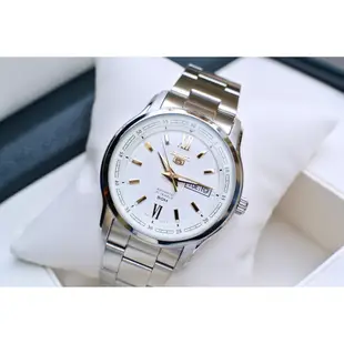 SEIKO 精工 五號 極簡風格機械錶白8金 男錶 SNKP11K1【Watch On-line Store】