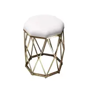 NNEOBA Elegance White Dressing Stool: Chic Makeup & Nail Scrubbing Chair