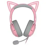 Razer Kraken Kitty V2 Quartz Pink Wired gaming headset with unique cat ears that