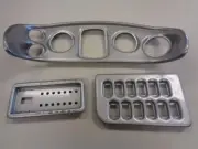 GODFREY SET OF (3) BLANK GAUGE / CIRCUIT / SWITCH PANELS SILVER MARINE BOAT