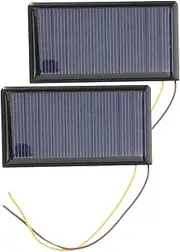ERINGOGO 2pcs Mini Solar Panel Kit for Projects Educational Solar with Cable for Portable Energy and Creative Learning Activities